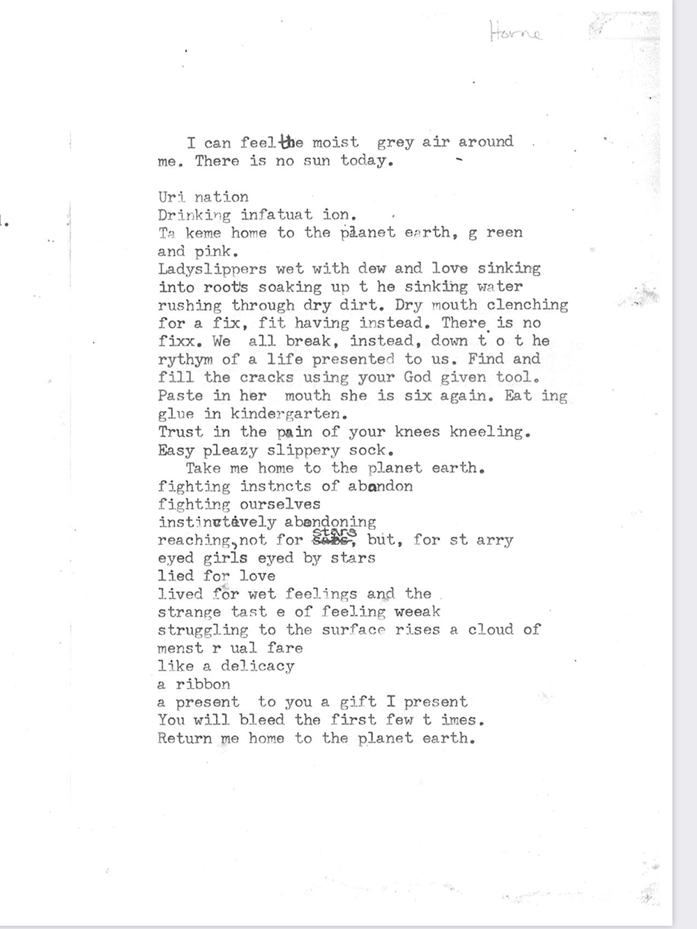 an image of typewritten text